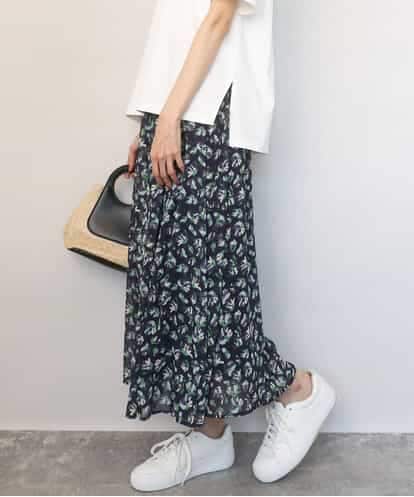 FKHGD05140  [洗える]花柄シフォンスカート