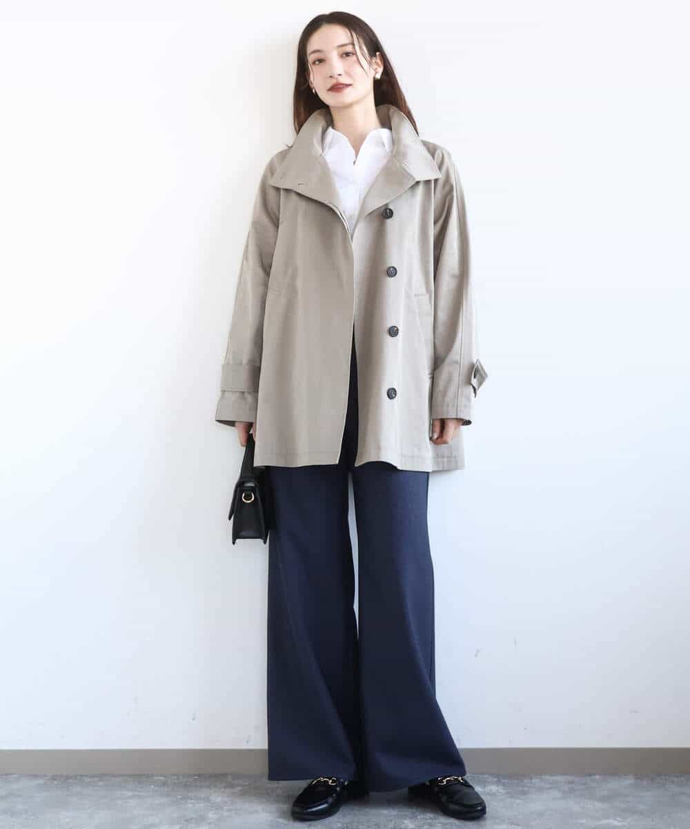 FKJFD28270 MK MICHEL KLEIN(MK ミッシェルクラン) [洗える]テントライン ツイルコート ベージュ