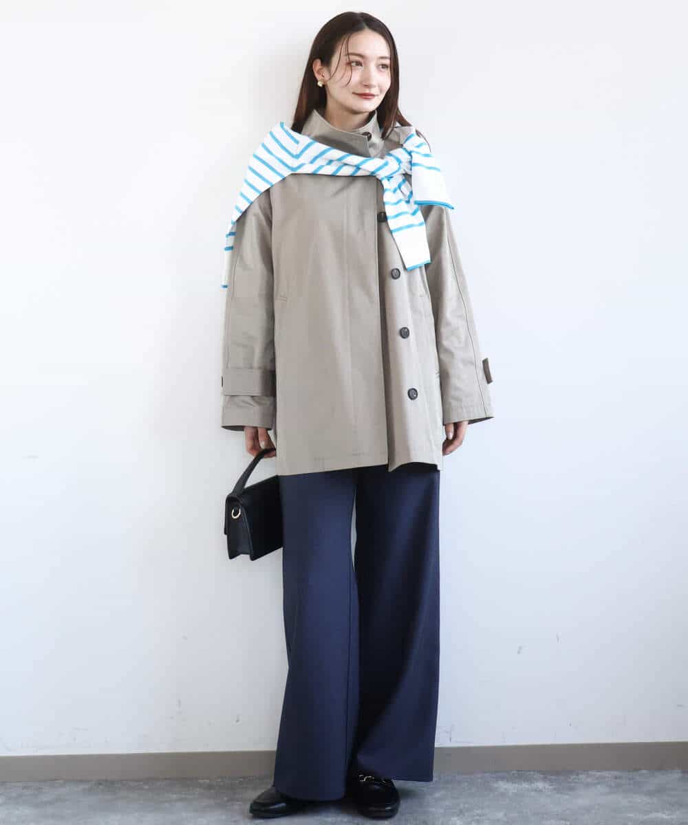 FKJFD28270 MK MICHEL KLEIN(MK ミッシェルクラン) [洗える]テントライン ツイルコート ベージュ