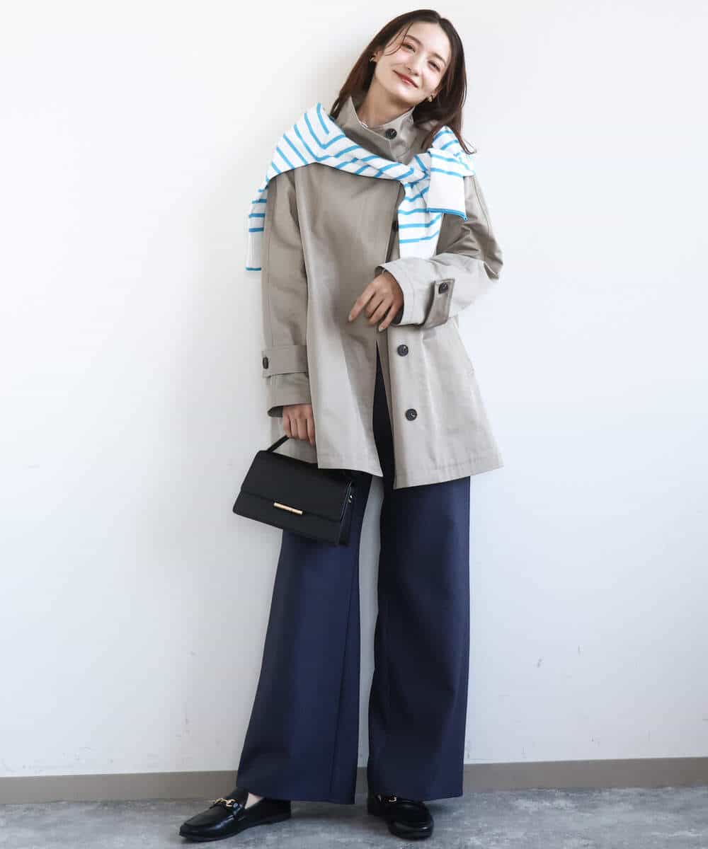 FKJFD28270 MK MICHEL KLEIN(MK ミッシェルクラン) [洗える]テントライン ツイルコート ベージュ