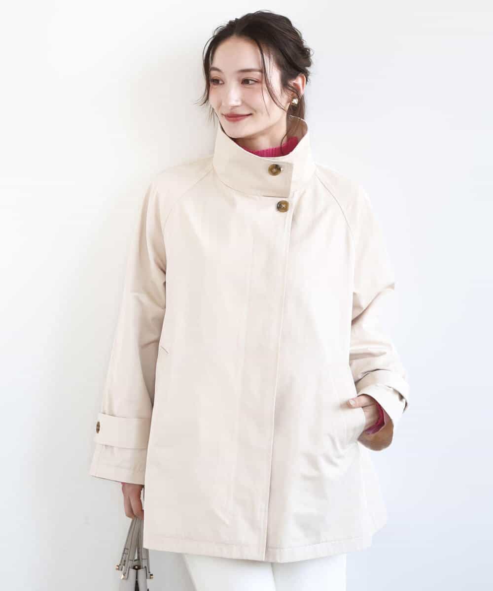 FKJFD28270 MK MICHEL KLEIN(MK ミッシェルクラン) [洗える]テントライン ツイルコート ベージュ