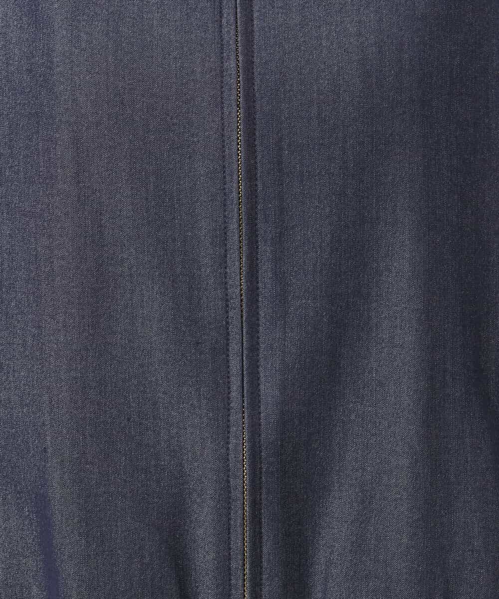 FKJGD36210 MK MICHEL KLEIN(MK ミッシェルクラン) [SANAGARAシリーズ/UVカット/接触冷感/洗える]デニムライク 衿付きジップアップブルゾン ネイビー