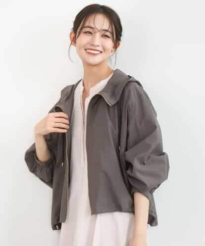 FKJGD47230 MK MICHEL KLEIN [洗える]フーデットライトブルゾン