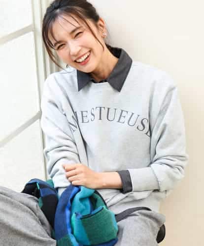 FKKAG50140 MK MICHEL KLEIN [裏起毛/洗える]ロゴ裏毛スウェット