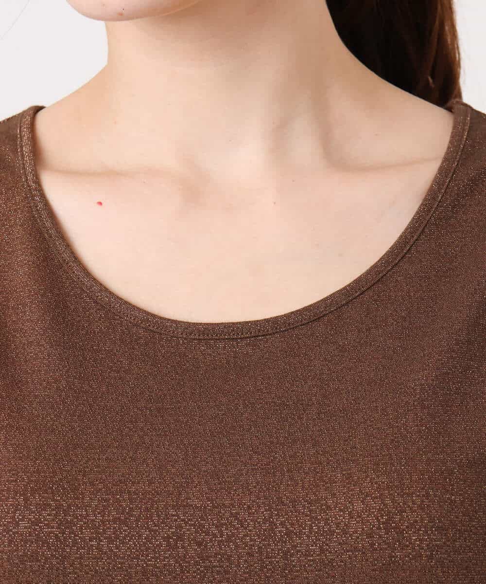 FKKGD32045 MK MICHEL KLEIN(MK ミッシェルクラン) [UVカット/洗える]ラメタンクトップ ブラウン