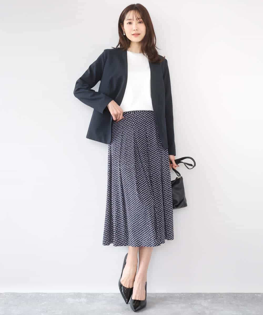 FKKGD33090 MK MICHEL KLEIN(MK ミッシェルクラン) [洗える]シルケットフライス半袖カットソー ホワイト