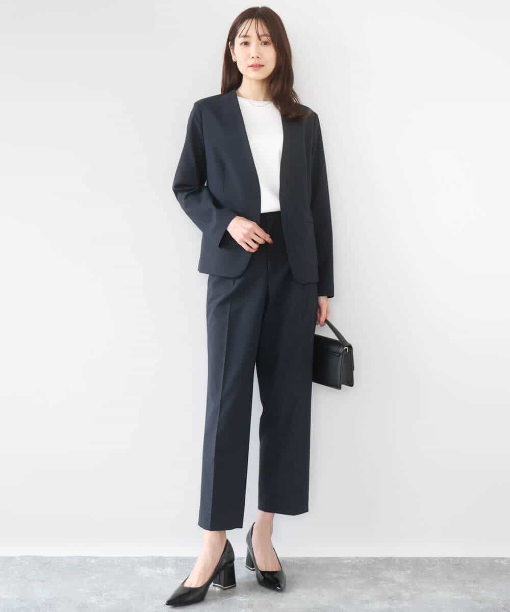 FKKGD33090 MK MICHEL KLEIN(MK ミッシェルクラン) [洗える]シルケットフライス半袖カットソー ホワイト