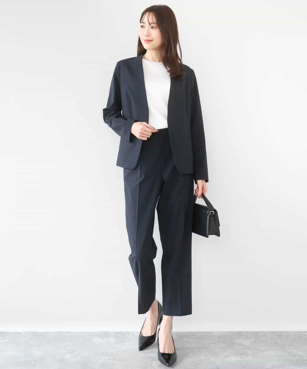 FKKGD33090 MK MICHEL KLEIN(MK ミッシェルクラン) [洗える]シルケットフライス半袖カットソー ホワイト