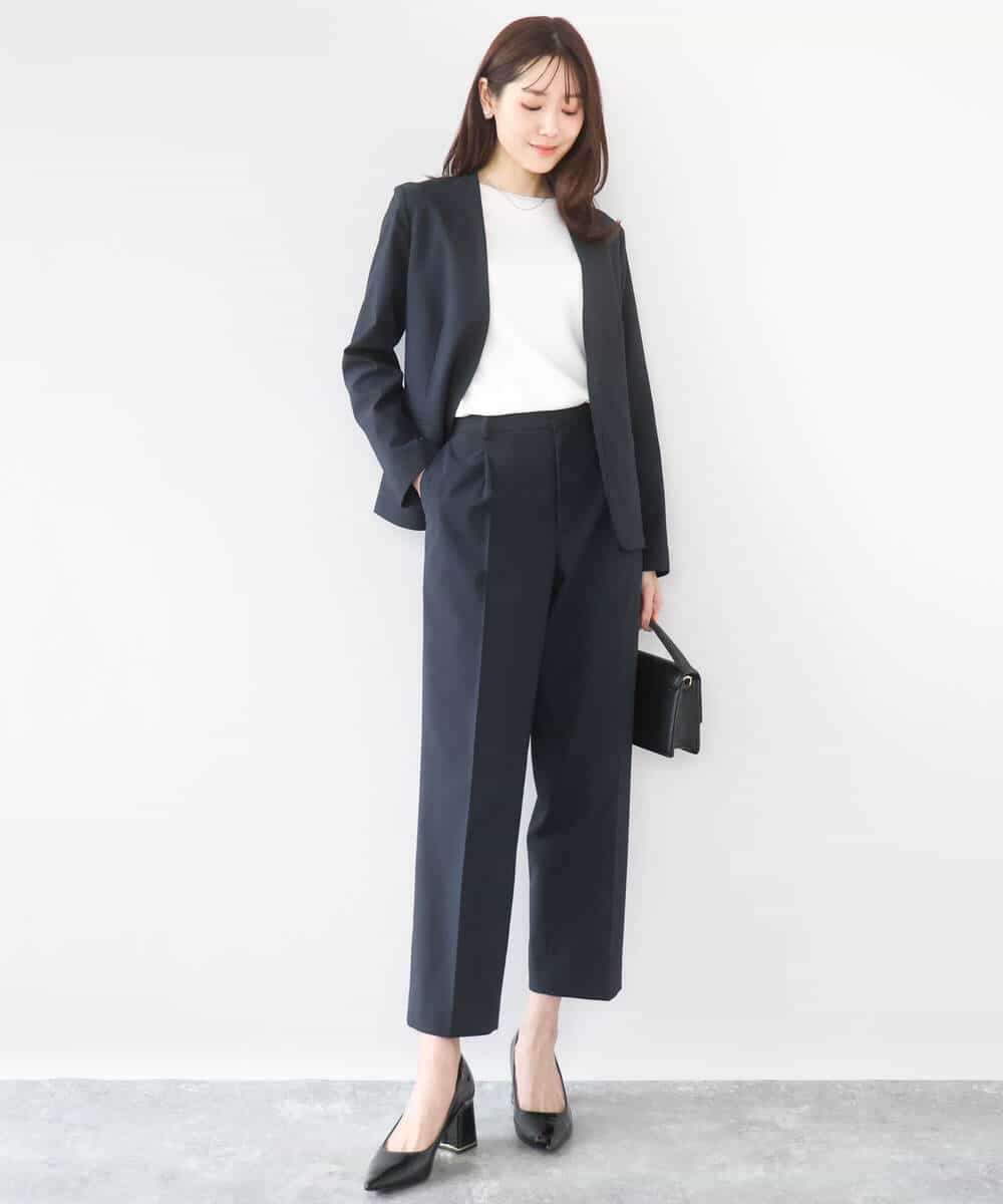 FKKGD33090 MK MICHEL KLEIN(MK ミッシェルクラン) [洗える]シルケットフライス半袖カットソー ホワイト