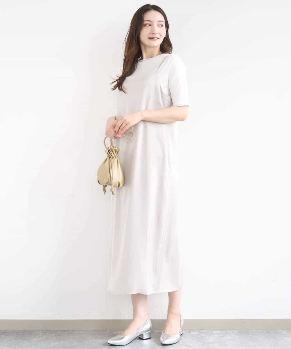 FKKGD33090 MK MICHEL KLEIN(MK ミッシェルクラン) [洗える]シルケットフライス半袖カットソー ホワイト