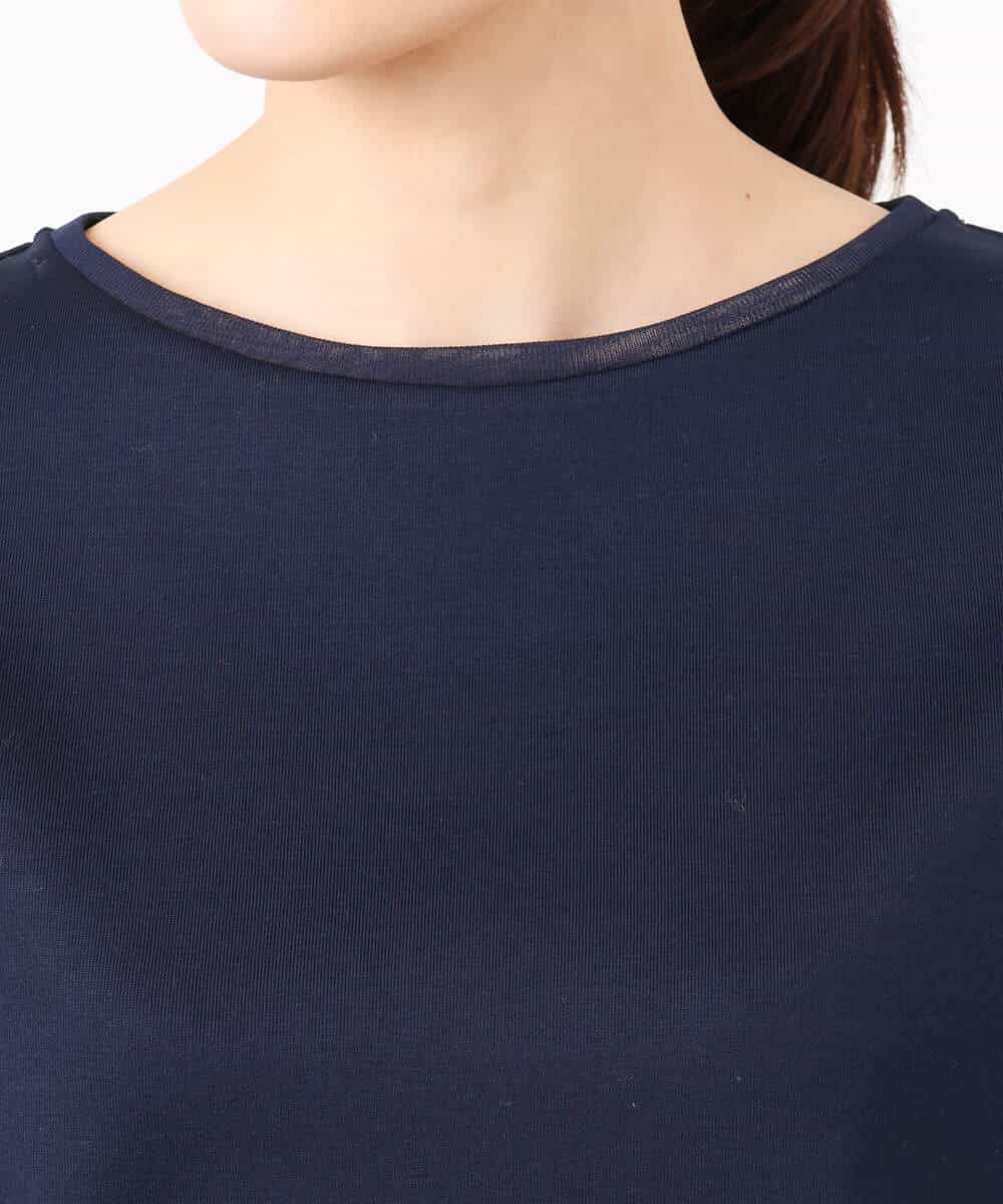 FKKGD33090 MK MICHEL KLEIN(MK ミッシェルクラン) [洗える]シルケットフライス半袖カットソー ホワイト