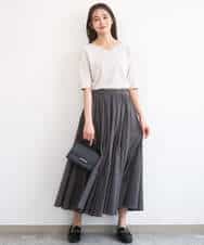 FKKGD40090 MK MICHEL KLEIN(MK ミッシェルクラン) [UVカット/接触冷感/洗える]2wayネックデザインポンチカットソー ベージュ