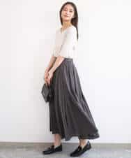 FKKGD40090 MK MICHEL KLEIN(MK ミッシェルクラン) [UVカット/接触冷感/洗える]2wayネックデザインポンチカットソー ベージュ