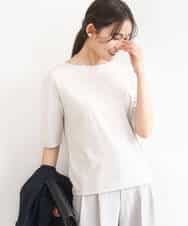 FKKGD40090 MK MICHEL KLEIN(MK ミッシェルクラン) [UVカット/接触冷感/洗える]2wayネックデザインポンチカットソー ベージュ
