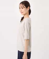 FKKGD40090 MK MICHEL KLEIN(MK ミッシェルクラン) [UVカット/接触冷感/洗える]2wayネックデザインポンチカットソー ベージュ