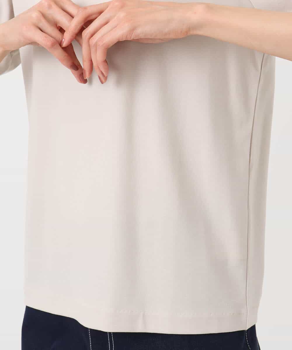 FKKGD40090 MK MICHEL KLEIN(MK ミッシェルクラン) [UVカット/接触冷感/洗える]2wayネックデザインポンチカットソー ベージュ