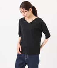 FKKGD40090 MK MICHEL KLEIN(MK ミッシェルクラン) [UVカット/接触冷感/洗える]2wayネックデザインポンチカットソー ベージュ
