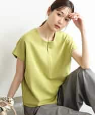 FKKJD22130 MK MICHEL KLEIN(MK ミッシェルクラン) [洗える]前後2way フロントジップデザインカットソー オリーブ