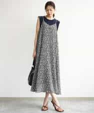 FKKJD24080 MK MICHEL KLEIN(MK ミッシェルクラン) [洗える]シアーベロア ノースリーブトップス モカベージュ