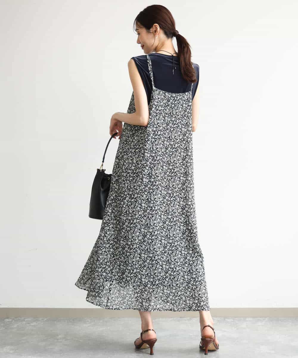 FKKJD24080 MK MICHEL KLEIN(MK ミッシェルクラン) [洗える]シアーベロア ノースリーブトップス モカベージュ