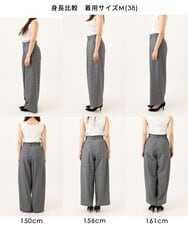 FKLAG53170 MK MICHEL KLEIN(MK ミッシェルクラン) [洗える]バレル風シルエット梳毛パンツ ダークグレー