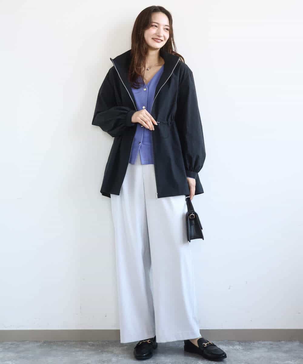 FKLGD21160 MK MICHEL KLEIN(MK ミッシェルクラン) [洗える]TRストレッチワイドパンツ ライトグレー