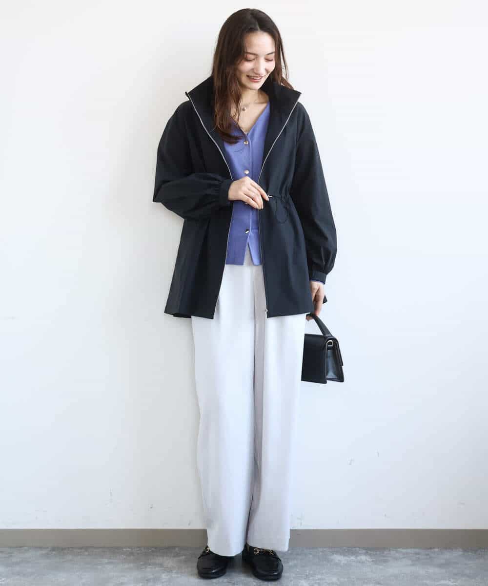 FKLGD21160 MK MICHEL KLEIN(MK ミッシェルクラン) [洗える]TRストレッチワイドパンツ ライトグレー