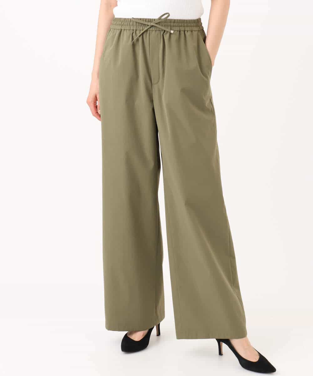 FKLGD40170 MK MICHEL KLEIN(MK ミッシェルクラン) [抗ピリング/洗える]コットンライクストレッチワイドパンツ ネイビー