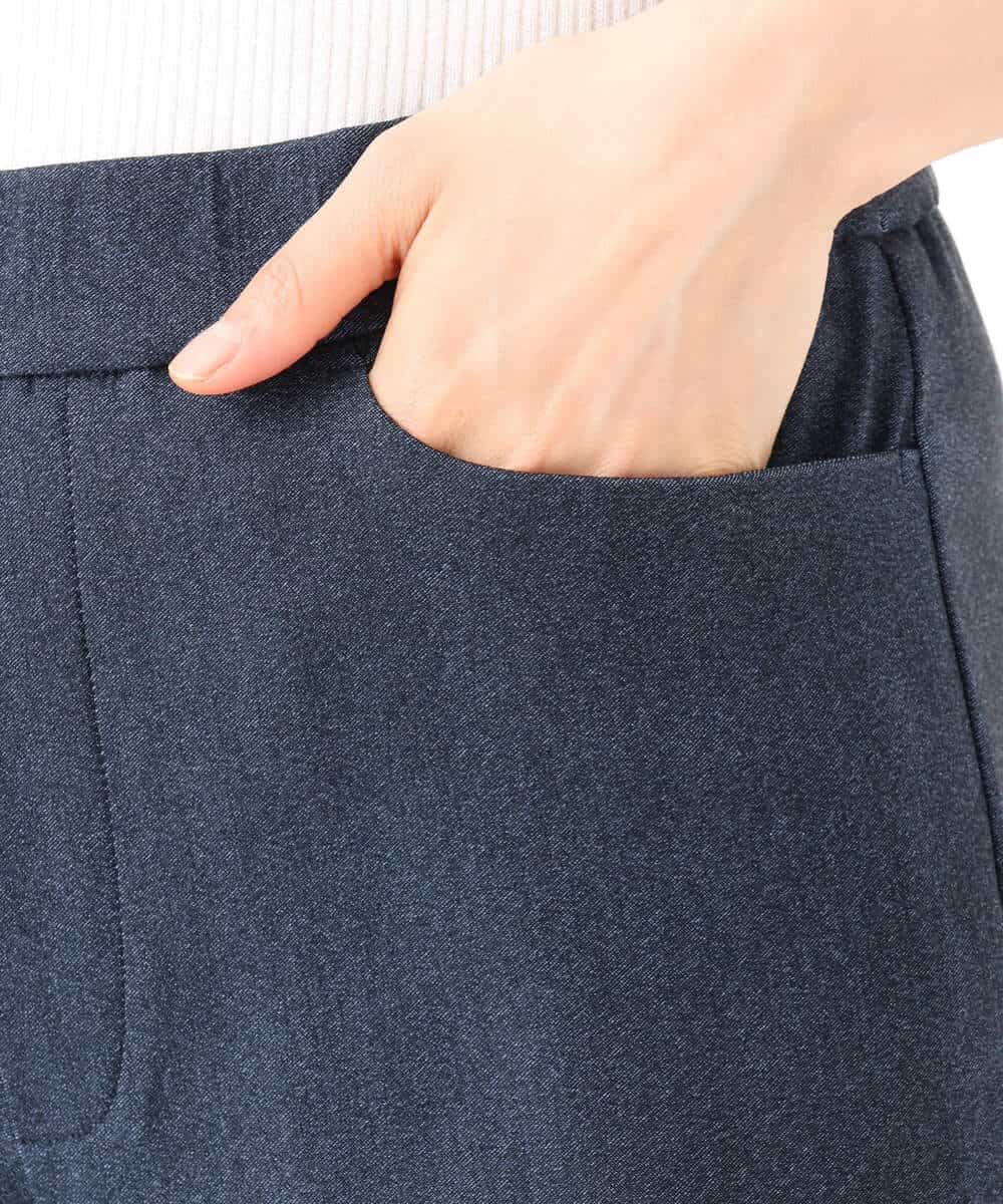 FKLGD41130 MK MICHEL KLEIN(MK ミッシェルクラン) [洗える]ハイストレッチ細身シルエットパンツ ネイビー
