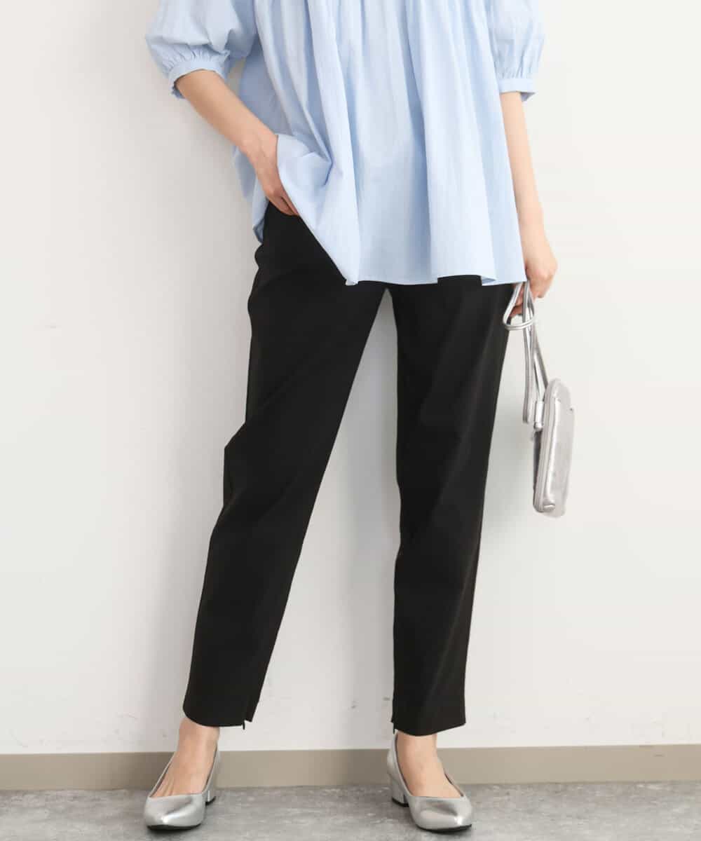 FKLGD41130 MK MICHEL KLEIN(MK ミッシェルクラン) [洗える]ハイストレッチ細身シルエットパンツ ブラック
