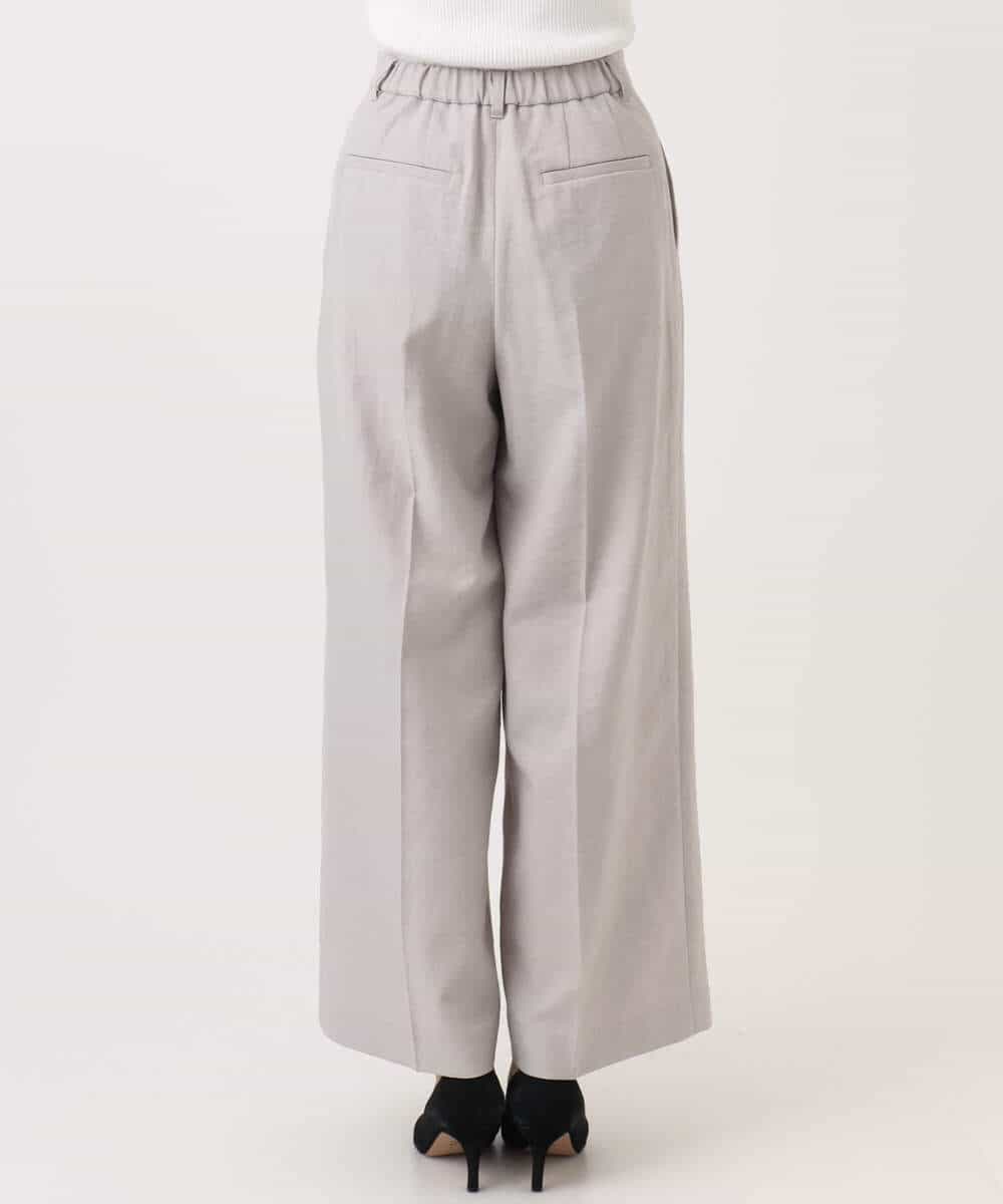FKLGD46180 MK MICHEL KLEIN(MK ミッシェルクラン) [UVカット/接触冷感/速乾/洗える]バイオヴィンテージツイル ワイドストレートパンツ グレージュ