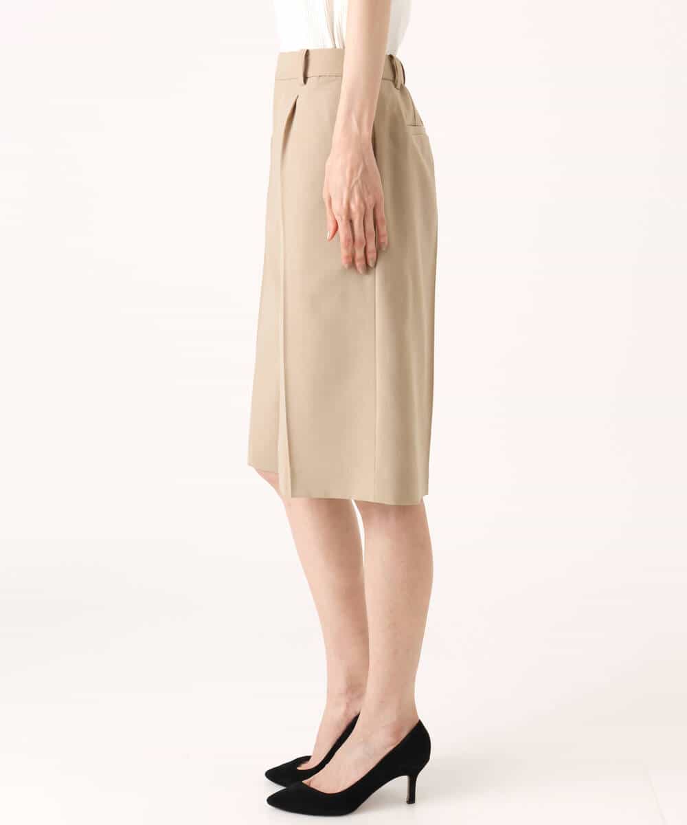 FKLGD57150 MK MICHEL KLEIN(MK ミッシェルクラン) [洗える]リネンライクストレッチ ショートパンツ ベージュ