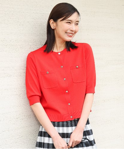 FKSGD53140  [UVカット/接触冷感/洗える]コンパクトニットカーディガン