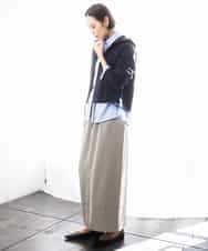 FMBGD03220 MICHEL KLEIN(ミッシェルクラン) オーバーサイズシャンブレーシャツ ホワイト