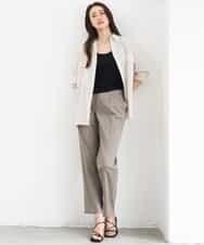 FMBGD06230 MICHEL KLEIN(ミッシェルクラン) シアーツイルオーバーシャツ ブラック