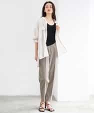 FMBGD06230 MICHEL KLEIN(ミッシェルクラン) シアーツイルオーバーシャツ ブラック
