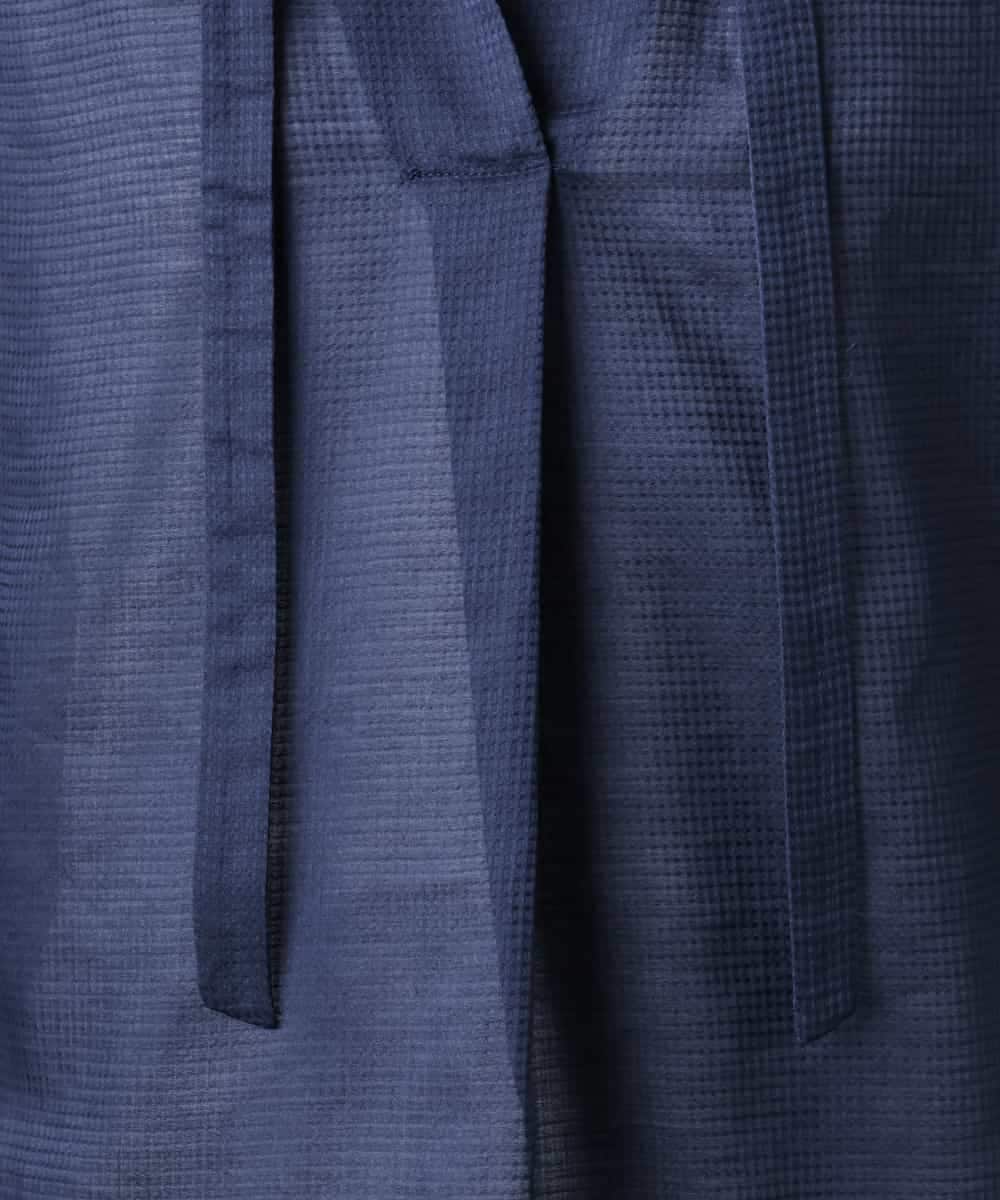 FMBGE10360 MICHEL KLEIN(ミッシェルクラン) [セットアップ対応]ライトワッフルリボンスキッパーブラウス ネイビー