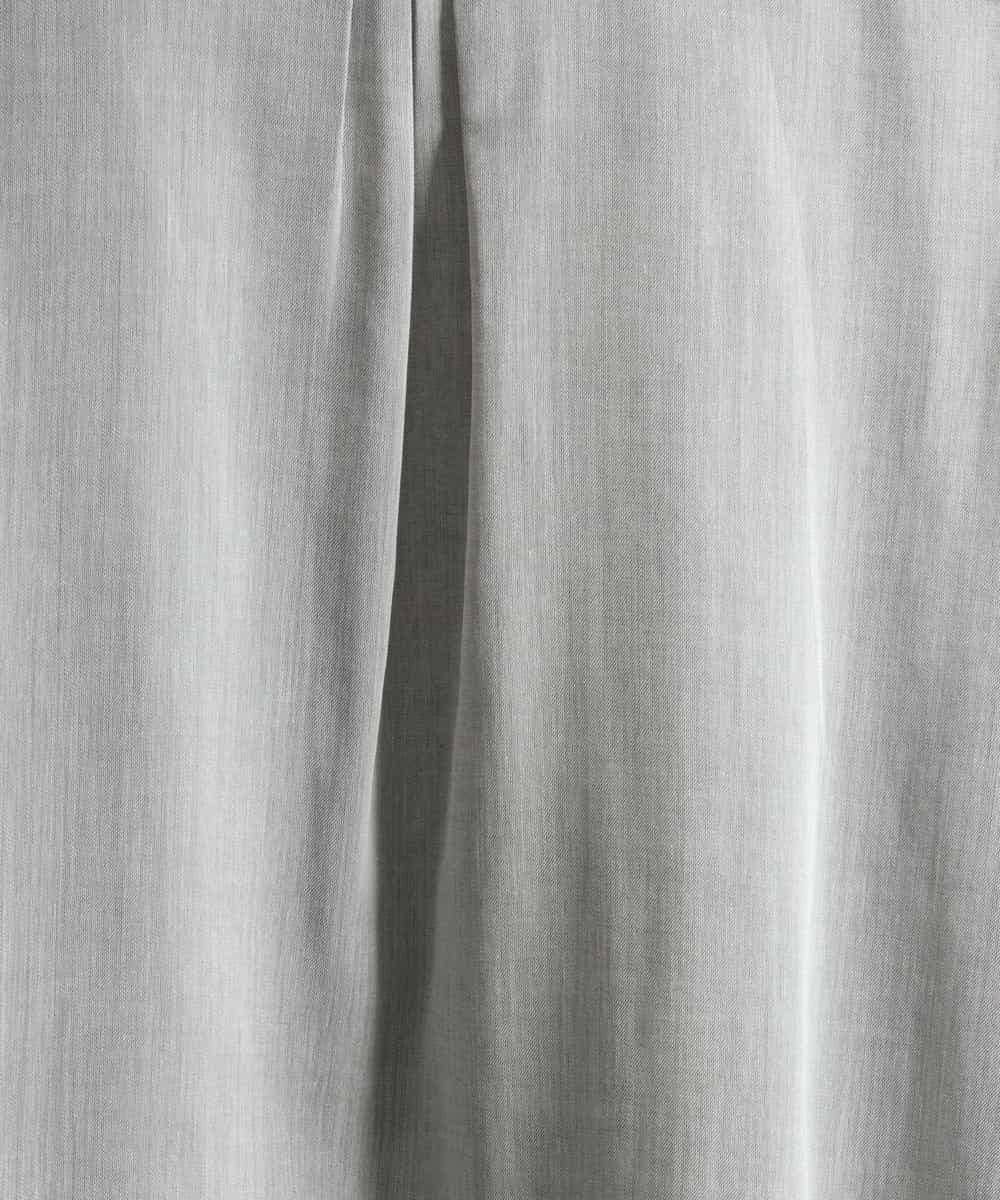 FMBJD02260 MICHEL KLEIN(ミッシェルクラン) シアーシャンブレーバンドカラーシャツ ブラック