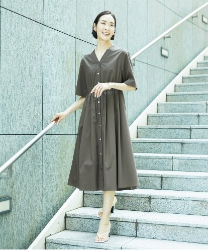 FMEGD09370  フレアシャツワンピース