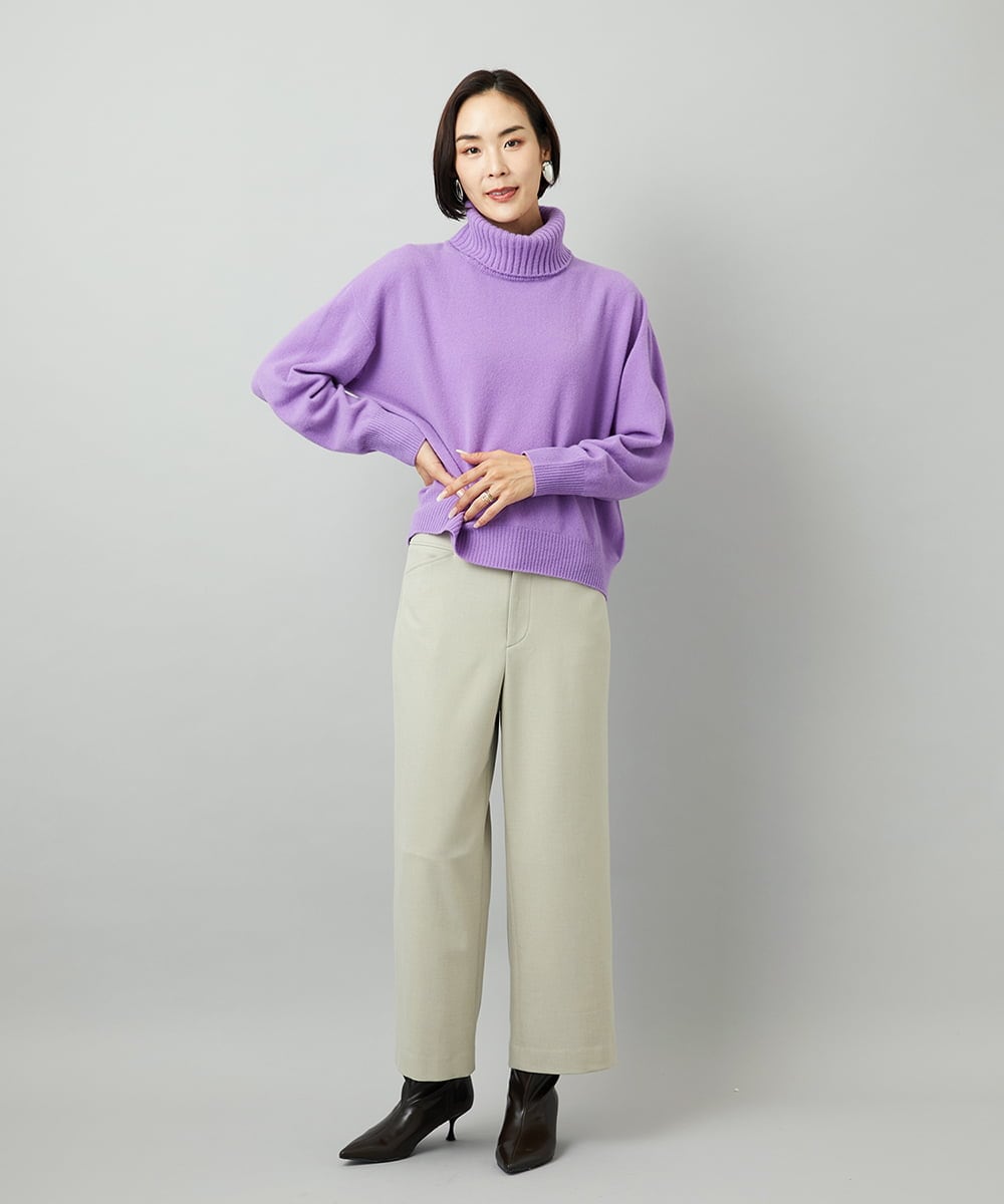 FMFAD28230 MICHEL KLEIN(ミッシェルクラン) ハイネックニット ブルー