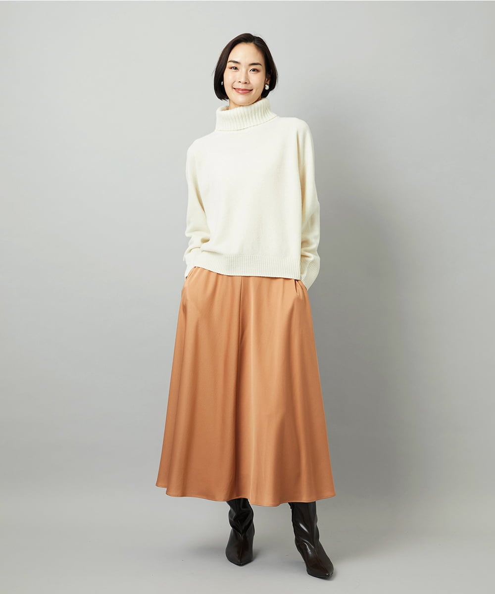 FMFAD28230 MICHEL KLEIN(ミッシェルクラン) ハイネックニット ブルー
