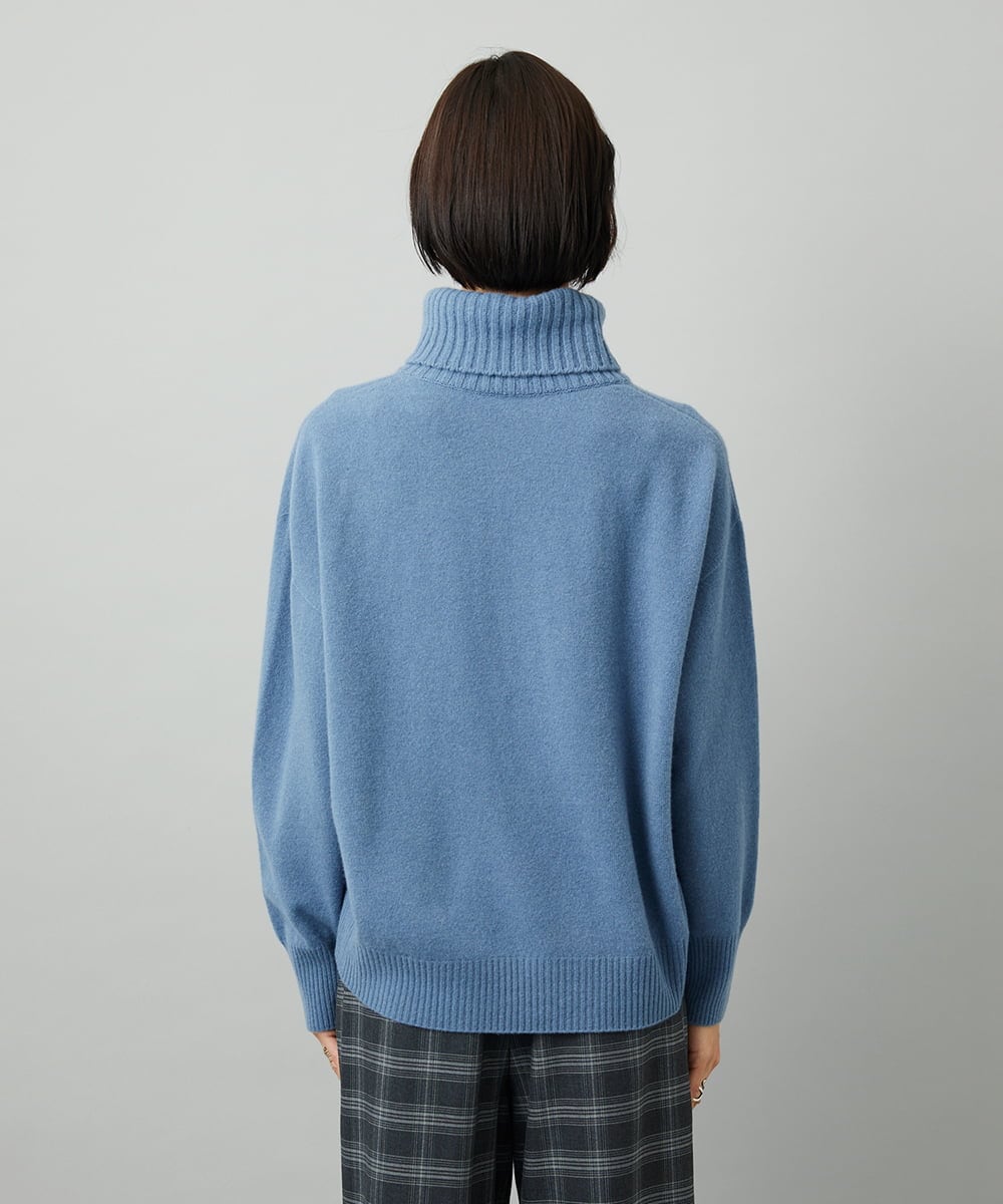 FMFAD28230 MICHEL KLEIN(ミッシェルクラン) ハイネックニット ブルー