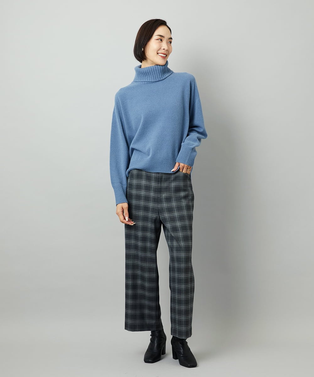 FMFAD28230 MICHEL KLEIN(ミッシェルクラン) ハイネックニット ブルー