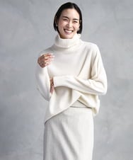 FMFAD28230 MICHEL KLEIN(ミッシェルクラン) ハイネックニット ブルー