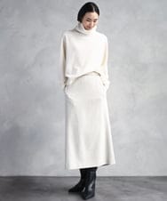 FMFAD28230 MICHEL KLEIN(ミッシェルクラン) ハイネックニット ブルー