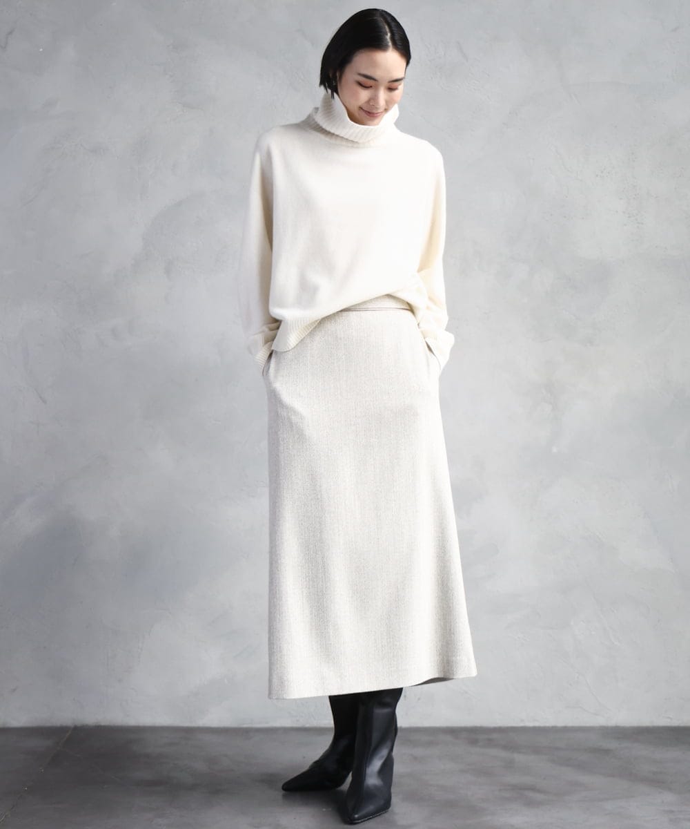 FMFAD28230 MICHEL KLEIN(ミッシェルクラン) ハイネックニット ブルー