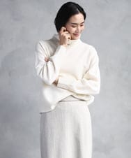 FMFAD28230 MICHEL KLEIN(ミッシェルクラン) ハイネックニット ブルー