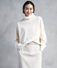 FMFAD28230 MICHEL KLEIN(ミッシェルクラン) ハイネックニット ブルー