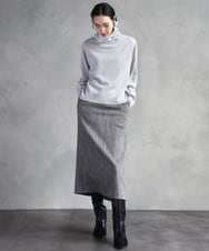 FMFAD28230 MICHEL KLEIN(ミッシェルクラン) ハイネックニット ブルー