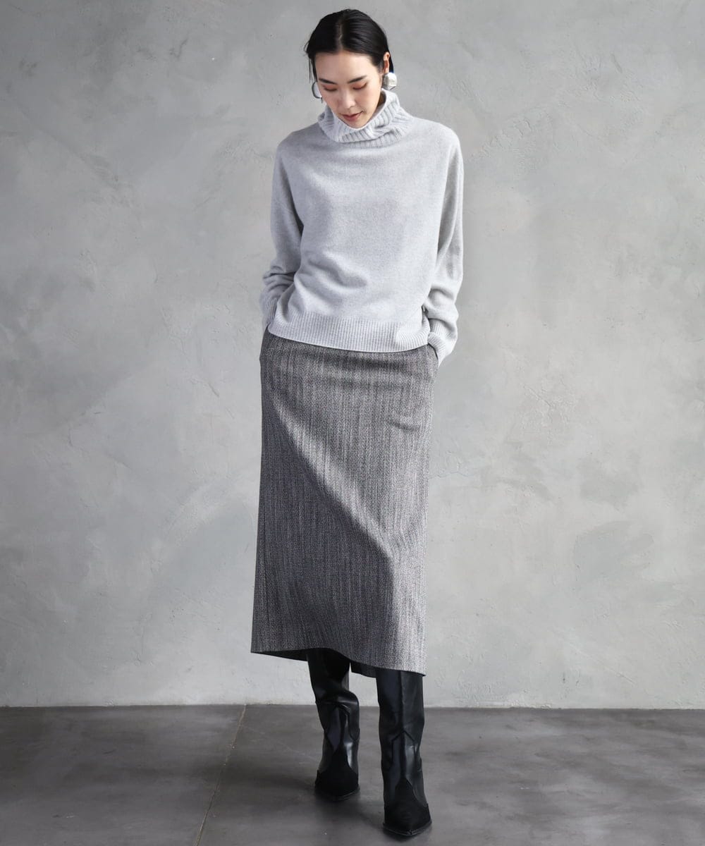 FMFAD28230 MICHEL KLEIN(ミッシェルクラン) ハイネックニット ブルー